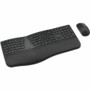 Kensington Pro Fit Ergo KM680 EQ Rechargeable Desktop Set - USB Type A Wireless Bluetooth/RF 5.4 2.40 GHz Keyboard - Black - USB Type (Fleet Network)