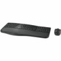 Kensington Pro Fit™ Ergo KM680 EQ Rechargeable Desktop Set - USB Type A Wireless Bluetooth/RF 5.4 2.40 GHz Keyboard - Black - A (K72486NA)