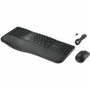 Kensington Pro Fit™ Ergo KM680 EQ Rechargeable Desktop Set - USB Type A Wireless Bluetooth/RF 5.4 2.40 GHz Keyboard - Black - A (K72486NA)
