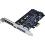 SIIG USB 3.0 Type-C & Type-A 3-Port PCIe Card with M.2 SATA SSD Adapter (Fleet Network)