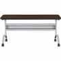 Safco Flip-N-Go Rectangular Training Table - Mocha Rectangle Top - Black Base - 150 lb (68.04 kg) Capacity - 60" (1524 mm) Table Top x (Fleet Network)