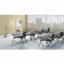 Safco LF2472TSLDCM Flip-N-Go Rectangular Training Table - Mocha Top - Black Base - 72" x 24" - 150 lb Capacity