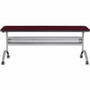 Mayline Flip-N-Go 24 x 72" Rectangular Training Table, LPL - Regal Mahogany Rectangle Top - Silver Base - 150 lb (68.04 kg) Capacity - (Fleet Network)