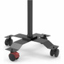 CTA Digital PAD-CGSH Compact Mobile Gooseneck Floor Stand with Handle - Supports 7-13" Tablets - Black Metal