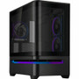 Asus Prime AP202 ARGB Computer Case - Black - Tempered Glass - 2 x Bay - 3 × 120mm Fan(s) Installed - Micro ATX, Mini ITX Motherboard (Fleet Network)