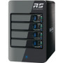 HighPoint RocketStor 6414TS Drive Enclosure - Mini-SAS Host Interface Tower - 4 x HDD Supported - 4 x Total Bay - 4 x 2.5"/3.5" Bay - (Fleet Network)