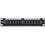 TRENDnet 12-Port Cat5/5e Unshielded Patch Panel, TC-P12C5E, Wallmount or Rackmount, 10 Inch Wide, 12 x Gigabit RJ-45 Ethernet Ports, - (TC-P12C5E)