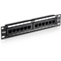 TRENDnet 12-Port Cat5/5e Unshielded Patch Panel, TC-P12C5E, Wallmount or Rackmount, 10 Inch Wide, 12 x Gigabit RJ-45 Ethernet Ports, - (TC-P12C5E)