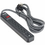 Tripp Lite series Protect It! TLP625DB 6-Outlets Surge Suppressor/Protector - Black - NEMA 5-15P - 6 x NEMA 5-15R - 1.80 kVA - 1500 J (Fleet Network)