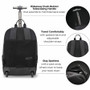 Solo Bleecker Carrying Case (Rolling Backpack) for 15.6" Notebook - Black - Bacterial Resistant, Water Resistant - rPET Polyester Body (UBN786-4)