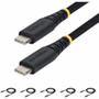 StarTech.com 5-Pack 3ft (91cm) USB-C Charging Cable, 60W (3A) PD, Dual-Layer Braided Nylon/TPE Jacket, Rugged USB C Charger Cord - of (Fleet Network)