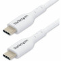 StarTech.com 3ft (0.9m) White USB-C Charging Cable 2-Pack, USB 2.0 Type-C Laptop Charger Cord, 60W Power Delivery, TPE Jacket - USB-C (Fleet Network)