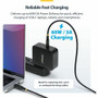 StarTech. com USB2CC6FNCBR 6ft USB-C Charging Cable - 60W PD - 3A - USB 2. 0 - Dual-Layer Braided Nylon/TPE - Rugged - Black