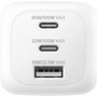 Belkin WCH016dqWH BoostCharge Pro 3-Port GaN Wall Charger - 100W - 2xUSB-C - 1xUSB-A - Foldable Prongs - White