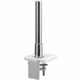 Humanscale X8NTNCNWNNN12 M/Flex Monitor Arm Mounting Clamp - Polished Aluminum & White - Height Adjustable - Recycled Aluminum