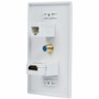 Monoprice Faceplate - 3 x Total Number of Socket(s) - Wall Mount - Gold Plated - 1 x HDMI Port(s) - 1 x RJ-45 Port(s) (12097)
