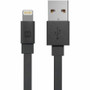Monoprice Premium Flat Apple MFi Certified Lightning to USB-A Charging Cable - 3ft Black - 3 ft (0.91 m) Lightning/USB Data Transfer - (Fleet Network)