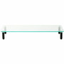 Workstream Universal Monitor Riser Shelf 22 x 8.25 in - 22" (558.80 mm) Width x 8.25" (209.55 mm) Depth - Glass - Black, Transparent - (Fleet Network)