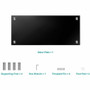 Workstream 16360 Monitor Stand - 80 lb Load Capacity - Tempered Glass Desktop Riser - 3. 50"H x 25. 59"W x 11. 02"D