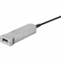 Monoprice SlimRun USB-A to USB-A Female 3.0 Extension Cable - Fiber Optic, Black, 32.8ft - 32.8 ft (10 m) USB-A Data Transfer Cable - (16377)