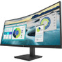 HP P34hc G4 34" Class WQHD Curved Screen LCD Monitor - 21:9 - Black - 34" Viewable - Vertical Alignment (VA) - LED Backlight - 3440 x (Fleet Network)