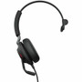 Jabra Evolve2 40 SE Headset - Microsoft Teams Certification - Mono - USB Type A, USB Type C - Wired - 20 Hz to 20 kHz - Over-the-head, (Fleet Network)