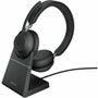 Jabra Evolve2 65 Headset - Stereo - Wireless - Bluetooth - 98.4 ft (30 m) - On-ear, Over-the-head - Binaural - Circumaural - Noise - (26599-989-889-01)