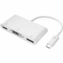 Monoprice USB-C to 4K DisplayPort HDMI and Single-Link DVI-D Passive Adapter - 1 × USB Type C - Male - 1 × DisplayPort Digital - 1 × - (Fleet Network)
