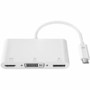 Monoprice USB-C to 4K DisplayPort HDMI and Single-Link DVI-D Passive Adapter - 1 × USB Type C - Male - 1 × DisplayPort Digital - 1 × - (27282)