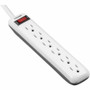 Monoprice 27846 6-Outlet Power Strip - 15A/125V - 3ft Cord - Wall-Mountable - White