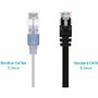 Monoprice SlimRun Patch UTP Category 6a Network Cable - 2 ft (0.61 m) Category 6a Network Cable for Network Device - First End: 1 x - (29427)