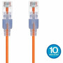 Monoprice SlimRun Patch UTP Category 6a Network Cable - 6" (152.40 mm) Category 6a Network Cable for Network Device - First End: 1 x - (Fleet Network)