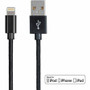 Monoprice Premium Apple MFi Certified Lightning to USB-A Charging Cable - 3ft Black - 3 ft (0.91 m) Lightning/USB Data Transfer Cable (Fleet Network)