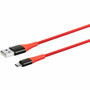 Monoprice AtlasFlex Charge & Sync Micro-USB-B/USB-A Data Transfer Cable - 3 ft (0.91 m) Micro-USB-B/USB-A Data Transfer Cable - Red (31194)