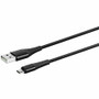 Monoprice AtlasFlex Charge & Sync Micro-USB-B/USB-A Data Transfer Cable - 3 ft (0.91 m) Micro-USB-B/USB-A Data Transfer Cable - Black (31197)