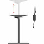 Monoprice 31290 Sit-Stand Single Motor Height Adjustable Desk Frame - Electric - Black - T-Shaped Base - 164 lb Capacity