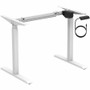 Monoprice Sit-Stand Single Motor Height Adjustable Table Desk Frame, Electric, White - White Two Leg Base - 2 Legs - 165 lb (74.84 kg) (Fleet Network)