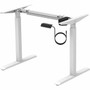 Monoprice Sit-Stand Single Motor Height Adjustable Table Desk Frame, Electric, White - White Two Leg Base - 2 Legs - 165 lb (74.84 kg) (Fleet Network)