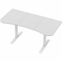Monoprice 31291 Sit-Stand Single Motor Height Adjustable Table Desk Frame - Electric - White - 165 lb Capacity