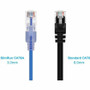 Monoprice SlimRun Patch UTP Category 6a Network Cable - 30 ft (9.14 m) Category 6a Network Cable for Network Device - First End: 1 x - (33256)