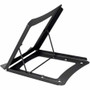 Workstream 33813 Notebook Stand - Foldable - Adjustable Angle - Supports Up to 15" Screens - Steel/Metal - Black