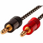 Monoprice Speaker Wire, Braided with Banana Plugs, 2-Conductor, 14AWG, 10ft, 2 Pack - 10 ft (3.05 m) Audio Cable for Speaker - First 1 (Fleet Network)