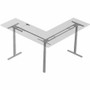 Workstream Triple-Motor Height-Adjustable Sit-Stand L-Shaped Corner Desk Frame, Gray - L-shaped Base - 3 Legs - 265 lb (120.20 kg) - - (Fleet Network)