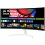 LG 34SR63QA-W 34" Class UW-QHD Curved Screen Smart LCD Monitor - 21:9 - Alpine White - 34" Viewable - Vertical Alignment (VA) - 3440 x (Fleet Network)