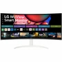 LG 34SR63QA-W 34" Class UW-QHD Curved Screen Smart LCD Monitor - 21:9 - Alpine White - 34" Viewable - Vertical Alignment (VA) - 3440 x (Fleet Network)