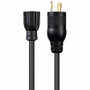 Monoprice 35062 Standard Power Cord - 12 Gauge - 125V/20A - 2 ft - NEMA L5-20P to 5-15/20R - Heavy Duty Lockable - Black