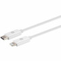 Monoprice Essential Apple MFi Certified Lightning to USB-C Charging Cable - 1.5ft, White - 1.5 ft (0.46 m) Lightning/USB-C Data Cable (38382)