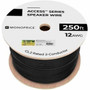 Monoprice Speaker Wire, CL2 Rated, 2-Conductor, 12AWG, 250ft, Black - 250 ft (76.20 m) Audio Cable for Speaker - CL2 - 12 AWG - Black (41381)