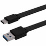 Monoprice Flat USB-C to USB-A 3.2 Gen 1x1 Charge and Sync Cable 5Gbps 3A Black 6ft - 6 ft (1.83 m) USB-C/USB-A Data Transfer Cable - 1 (Fleet Network)