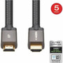 Monoprice HDMI Data Transfer Cable - 15 ft (4.57 m) HDMI Data Transfer Cable for Gaming Console, PlayStation 4 Pro, PlayStation 5, One (42688)